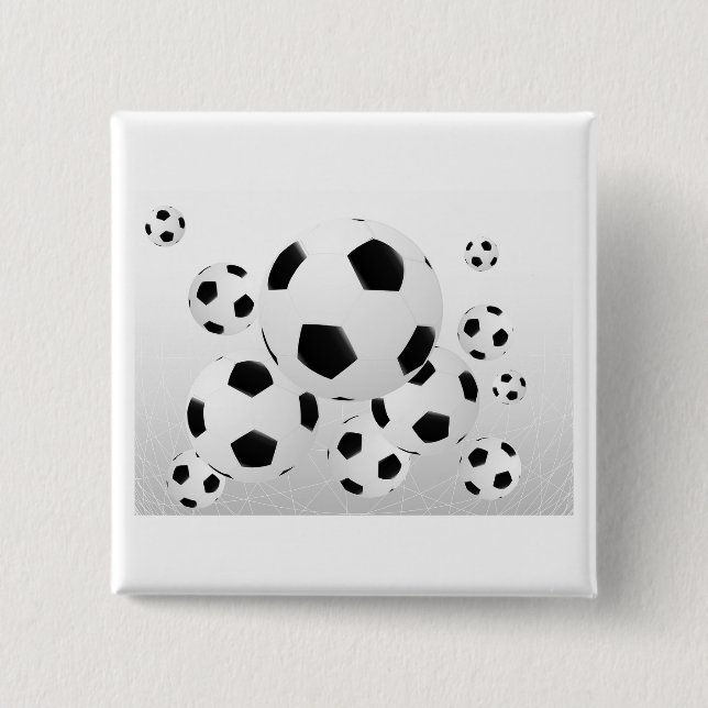Classic Soccer Football Balls Flying Sports Knapp (Framsida)