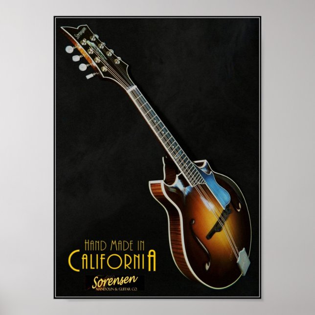 Classic Sorensen Sprite Two-Point mandolin poster (Framsidan)