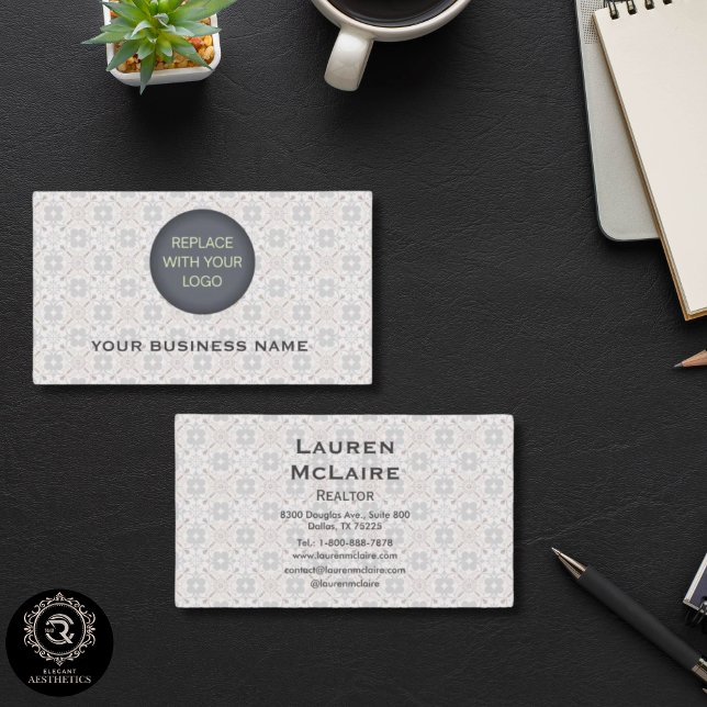 Classic Spanish Tile Branding Business Logo Visitkort (Classic Spanish Tile Branding Business Logo Card)