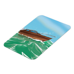 Classic Speedboat Magnet