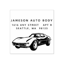Classic Sports Car Rubber Stamp Stämpel