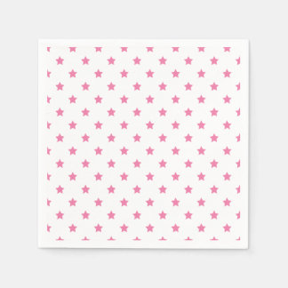 Classic Stars Fuchsia Pink - White Pappersservett