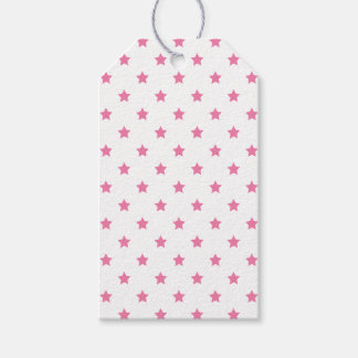 Classic Stars Fuchsia Pink - White Presentetikett