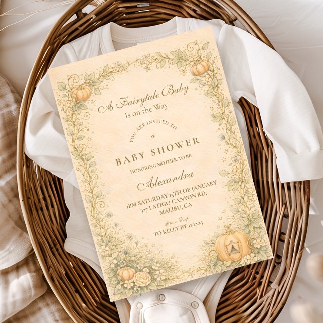 Classic Storybook Elegance Baby Shower Inbjudningar (Skapare uppladdad)