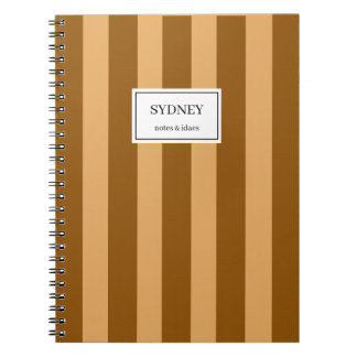 Classic Striped Notebook Custom Name Journal Anteckningsbok