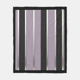Classic Stripes Purple Black and Silver Fleecefilt