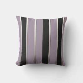 Classic Stripes Purple Black and Silver Kudde