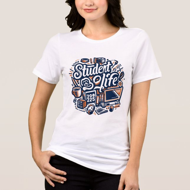 Classic Student Life Tee - School Spirit (Framsida)