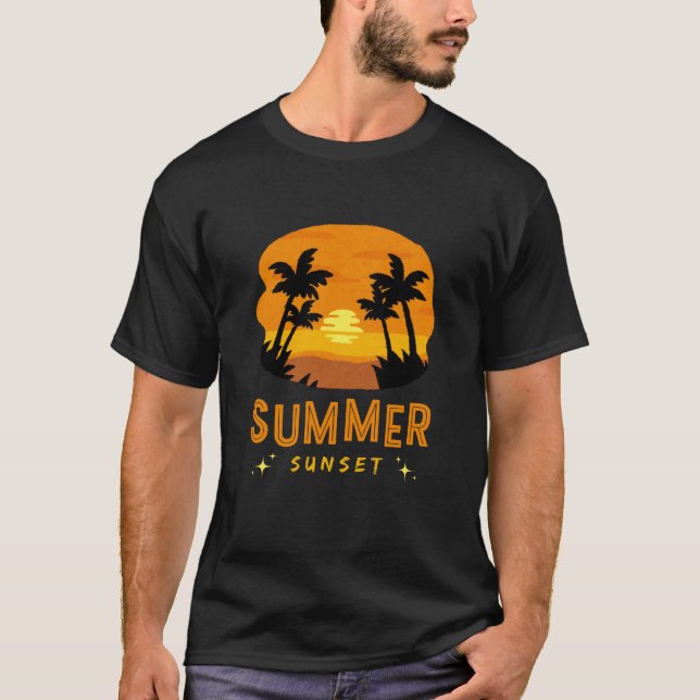 Classic Summer Sunset T Shirt (Framsida)