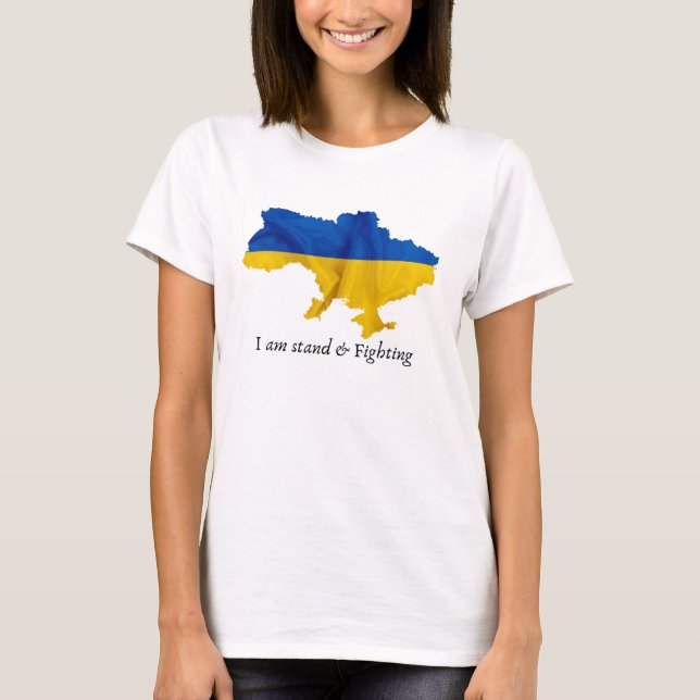 Classic T-Shirt med Ukraina Karta (Framsida)