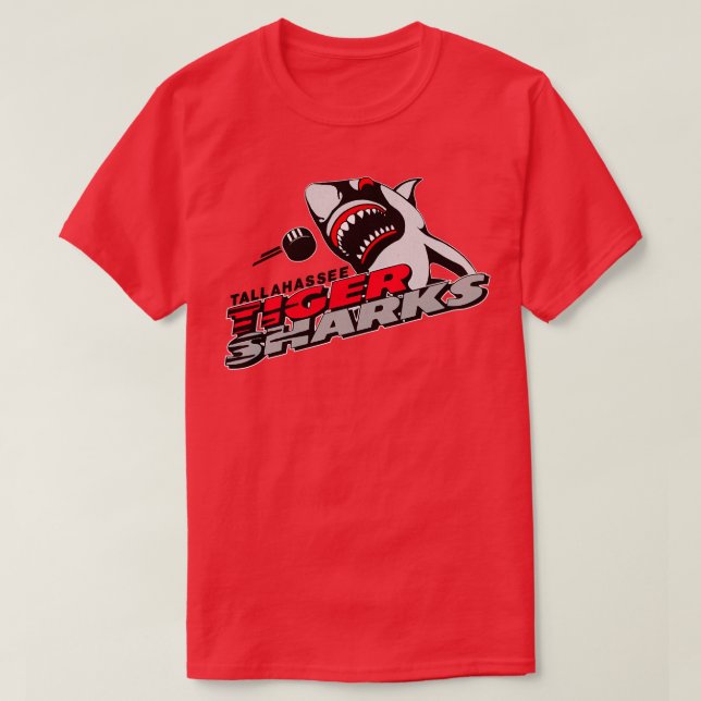 Classic Tallahassee Tiger Sharks Hockey T Shirt (Design framsida)