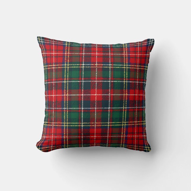 Classic Tartan Plaid Christmas Kudde (Framsida)
