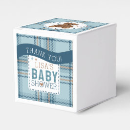 Classic Tartan Plaid Teddy Bear, Baby Boy Shower  Presentaskar