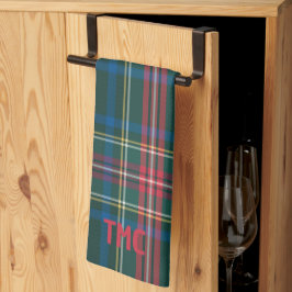 Classic Tartan Play INITIALER Preppy Helgdag Kökshandduk