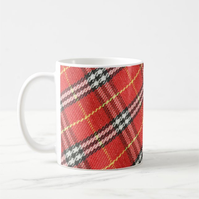 Classic Tartan Struktur Background Kaffemugg (Vänster)