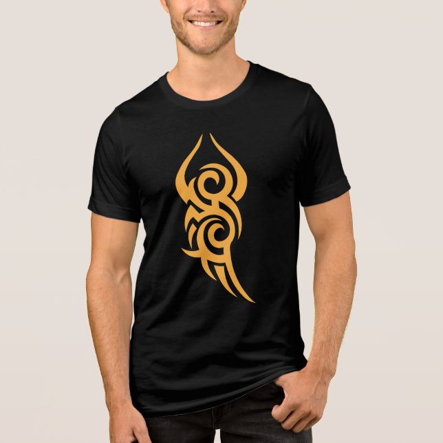 Classic Tattoo Inspired Line Art Design T Shirt (Framsida)