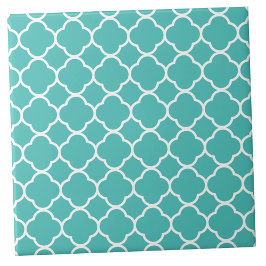 Classic Teal Moroccan Mönster Kakelplatta