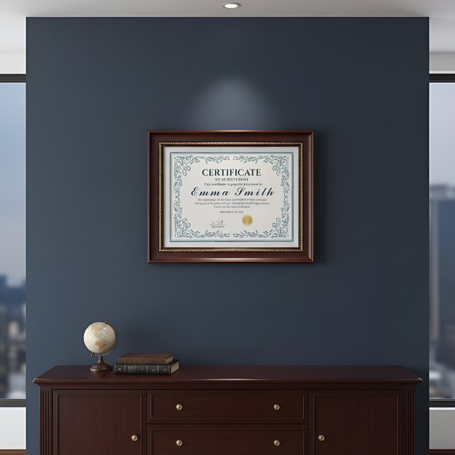 Classic Teal Ornate Certificate of Achievement (Skapare uppladdad)