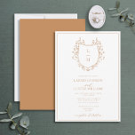 Classic Terracotta Blommigt Monogram Vapensköld Br Inbjudningar<br><div class="desc">Tittar du en modern tvist på en klassisk bröllopsinbjudan? Se då inte längre än vår klassiska inbjudan till Vapenskölden Terracotta Wildbloms Monogram bröllopsinbjudning! Denna vackra inbjudan är designad med en hand plockade-vapensköld som är förskönad med vilda blommor och fjärilar. Den har ett mongram initialer i ett snyggt-teckensnitt och avslutas med...</div>