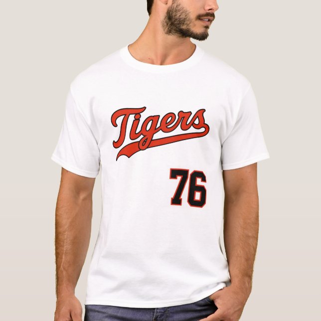 Classic Tigers Baseboll 76 T Shirt (Framsida)