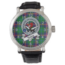 Classic Timless Klan Young Badge Tartan Watch