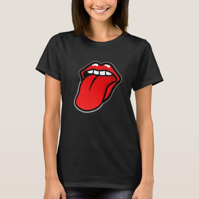 Classic Tongue Out Premium T Shirt (Framsida)