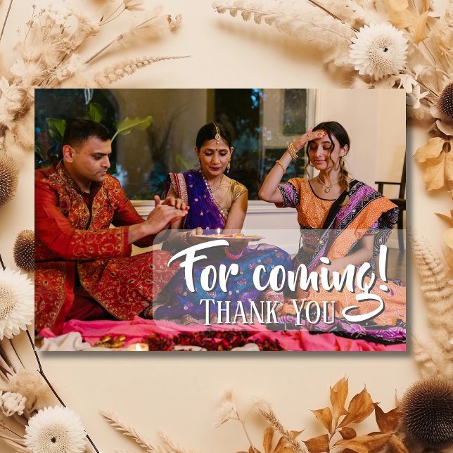 Classic Traditional Diwali Family Photo Thank You Tack Kort (Skapare uppladdad)