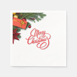 Classic Traditional Red & Green Elegant Pappersservett