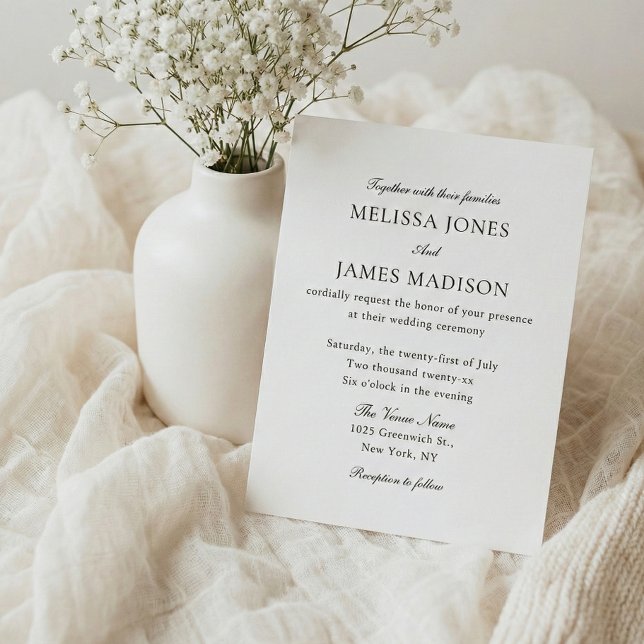 Classic Traditional Typography White Wedding (Skapare uppladdad)