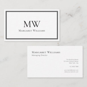 Classic Two Brev Monogram-Professionell Visitkort