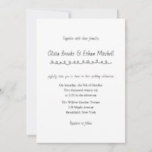 Classic Typography Wedding Invitation