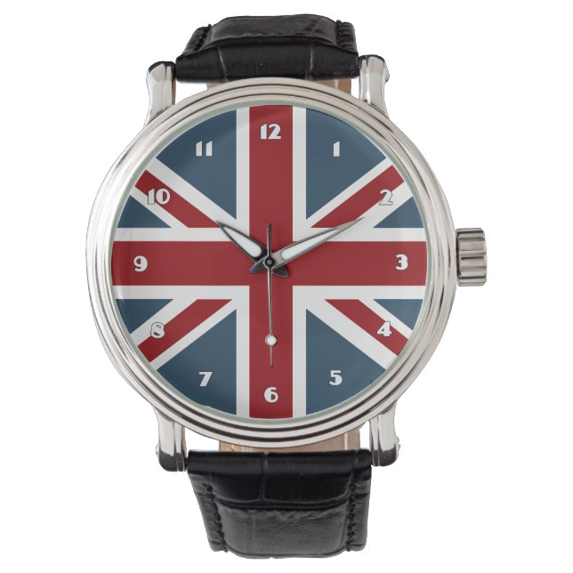 Classic Union Jack Flagga Armbandsur (Framsida)
