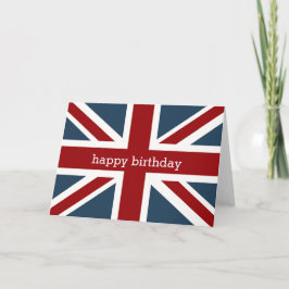 Classic Union Jack Flagga Grattis på födelsedagen  Kort