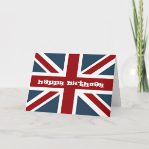 Classic Union Jack Flagga Grattis på födelsedagen Kort