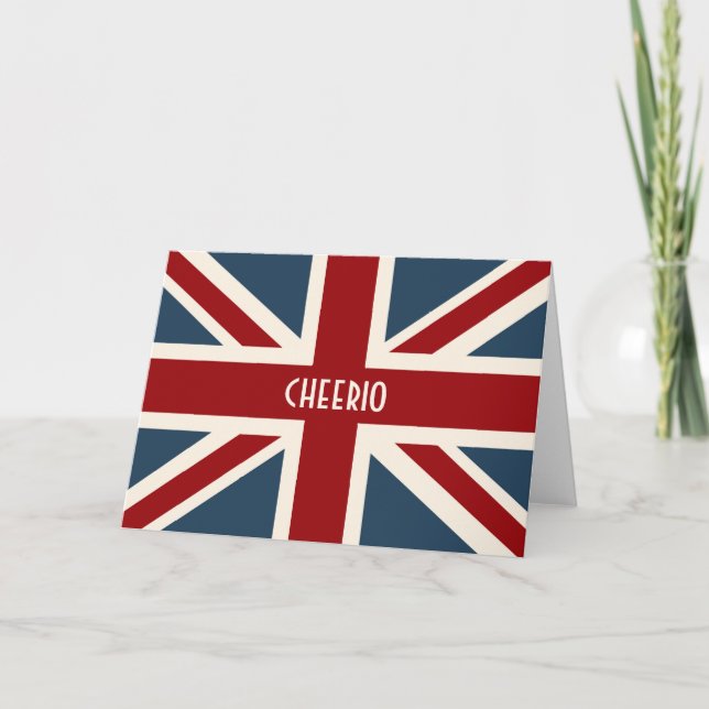 Classic Union Jack Flagga Kort (Framsida)