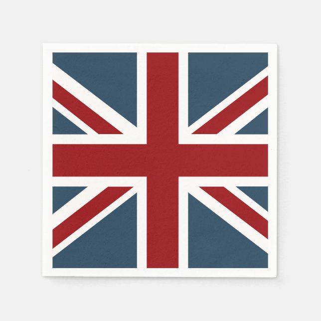 Classic Union Jack Flagga Pappersservett (Framsidan)