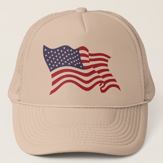 Classic USA flagga Hat för vardaglig Bära Keps (Framsida)