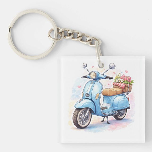 Classic Vespa Vintage Keychains Retro Scooter (Framsidan)