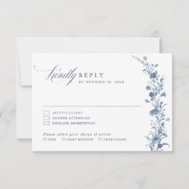 Classic Victorian Blue French Garden Chic Wedding OSA Kort