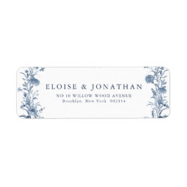 Classic Victorian Blue French Garden Chic Wedding Returadress Etikett