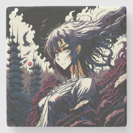 Classic Vintage Anime Girl - 90's Manga Stenunderlägg