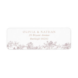 Classic Vintage bröllop Returadress Etikett