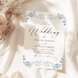 Classic Vintage Chinoiserie Elegant bröllop Inbjudningar