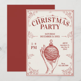 Classic Vintage christmas Inbjudningar