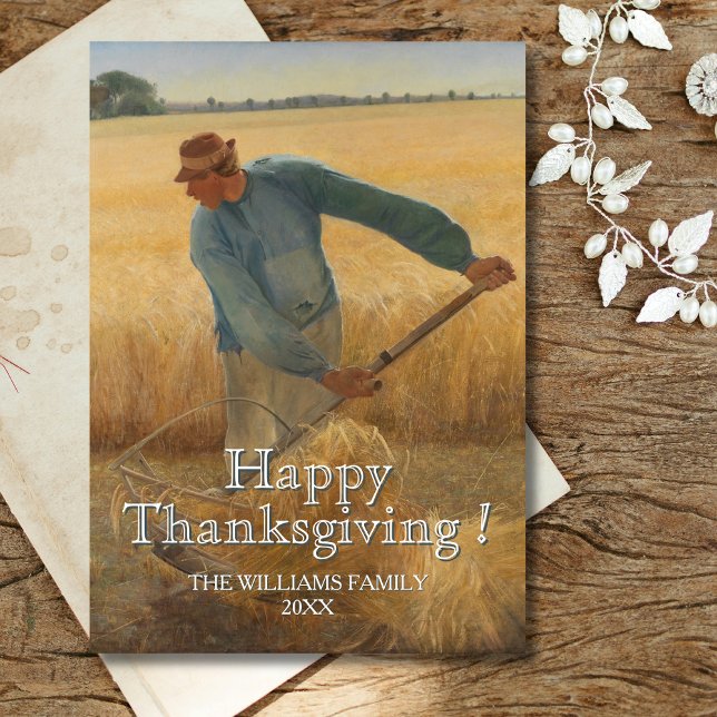 Classic Vintage Happy thanksgiving Harvest Kort (Skapare uppladdad)