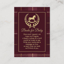 Classic Vintage Polo Horse Party Baby Shower Tilläggskort