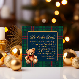 Classic Vintage Preppy Teddy Bear Books for Baby Tilläggskort