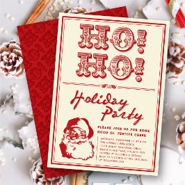 Classic Vintage Secret Santa HO HO Julfest Inbjudningar