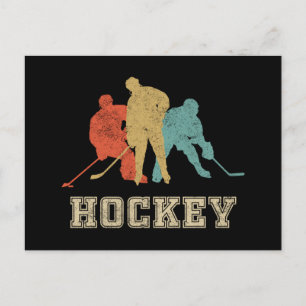 Classic Vintage Stil Ice Hockey Inbjudan Vykort