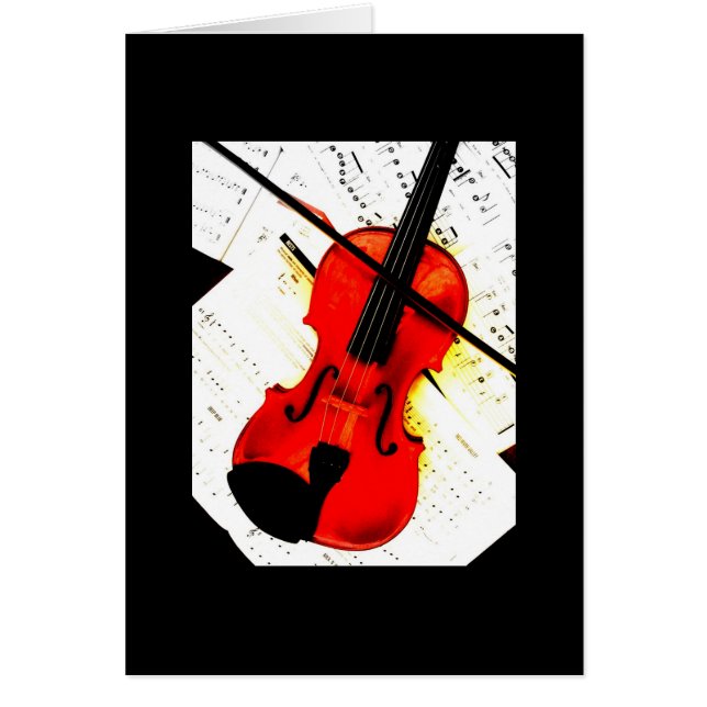 Classic Violin Hälsningskort (Framsidan)